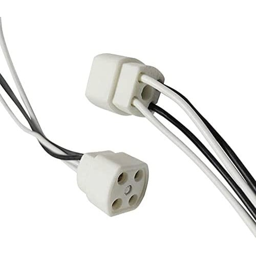 G10q 4 pin Single End uv Light Ceramic Lamp Socket with cord leads