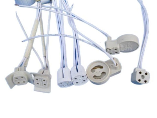 G10q lamp socket with cord leads